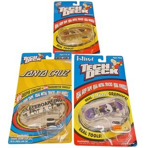 Tech Deck Santa Cruz Blind Fingerboard Lot of 3 Vintage X-Concepts G4 Series NIP